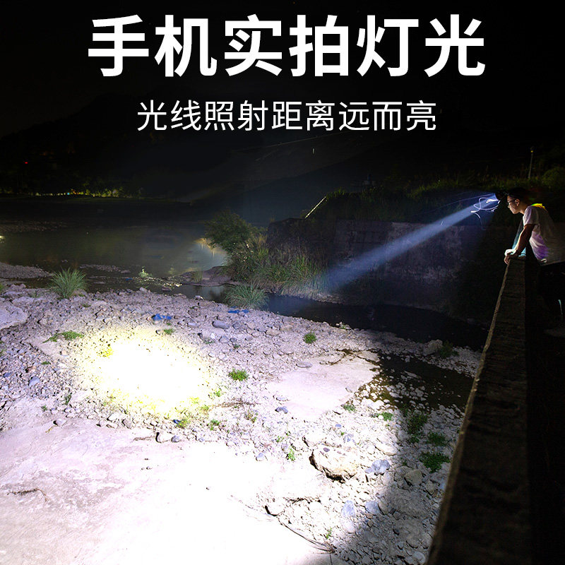 夜钓鱼强光充电超亮头戴式疝气头灯 aic头灯