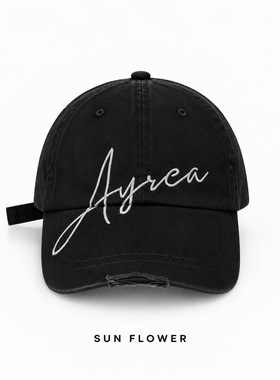 Ayrae复古做旧迷彩刺绣棒球帽