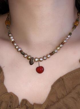 原创项链秋冬珍珠秋冬新款串珠