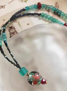 金鱼琉璃串珠原创设计项链海洋风