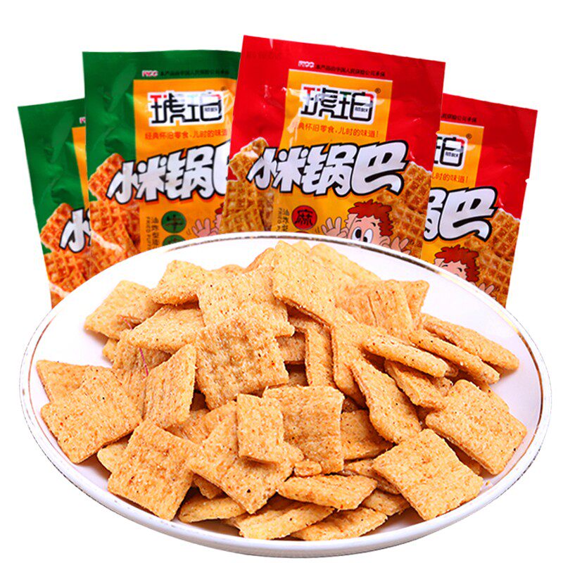 琥珀小米追剧2021网红膨化食品锅巴 诱见食品膨化食品