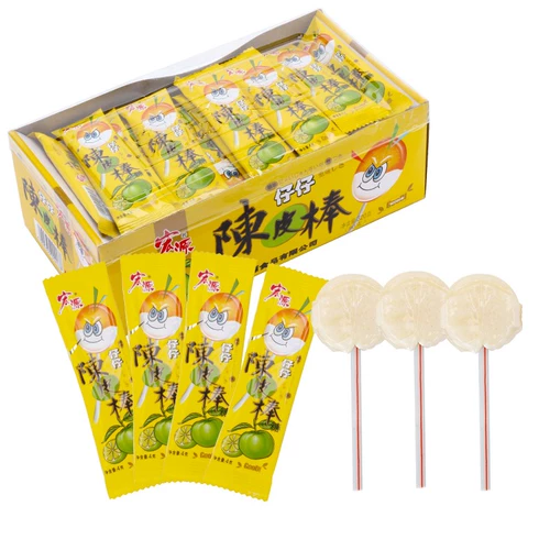 Hongyuan Candy Explosion Slurry Chenpi Sugar Tsai Banks Детская палка с конфетами конфеты ностальгическая сеть закусок красная взрывчатка оптом