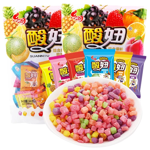 酸妞 Конфеты высокая стоимость маленькая упаковка супер кислые и освежающие конфеты закуски после 8090-х годов Ностальгические закуски.