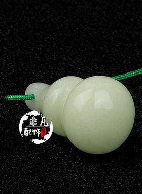 夜光石葫芦项链吊坠发光石头福禄