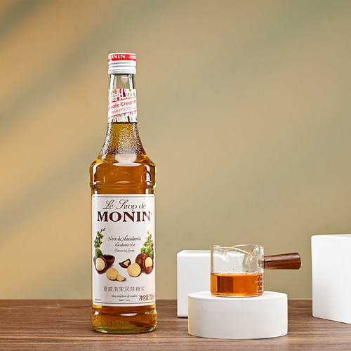 莫林MONIN夏威夷果风味糖浆玻璃瓶装700ml咖啡鸡尾酒果汁饮料 - 图0