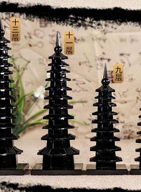 水晶文昌塔彩色金榜题名五行水晶文昌塔摆件旺运金木水火土