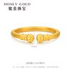 Honey gold jewelry gold ring pure gold ancient method autumn round pumpkin lantern ring HGH1715