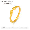 Honey gold jewelry gold ring pure gold ancient method autumn round pumpkin lantern ring HGH1715