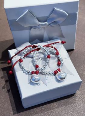 宝宝儿童足银小胖福手链项链套装纯银小胖福项链手链送宝宝礼物