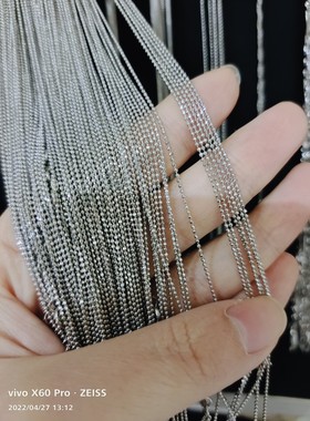 兴亚福纯银项链 闪珠链 转运珠 套链 银套链 纯银转运珠项链