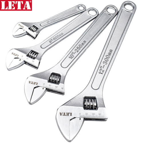 勒塔LETA®活动扳手活口活络扳手扳子大开口6寸8寸10寸12寸两用扳 - 图0