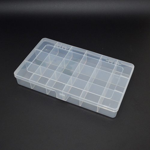 透明塑料盒固定格收纳盒工具零件盒小饰品配件盒电子维修配件盒 - 图0