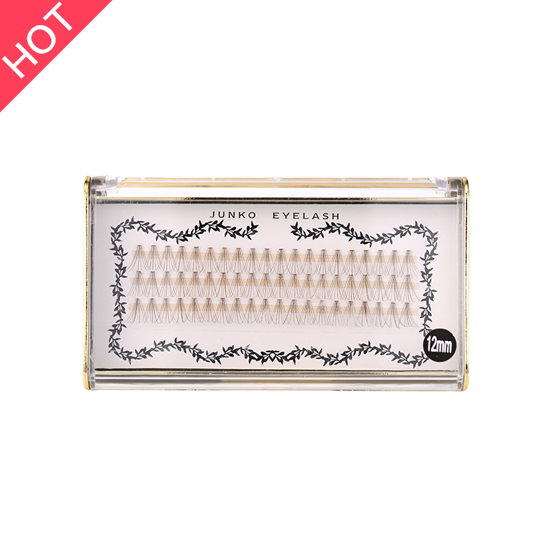 造型師最愛JUNKO EYELASH蒲公英系列單簇單株棕色假睫毛12mm 棕色