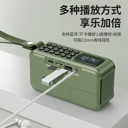 批发山水F62蓝牙音箱FM收音机支持一键录音删除插卡U盘老人广场舞 - 图0