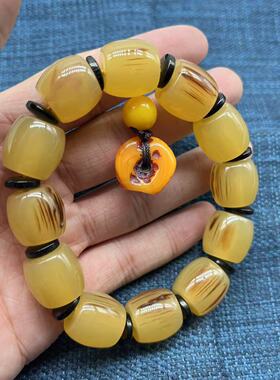 树脂仿羊角精美单圈手串