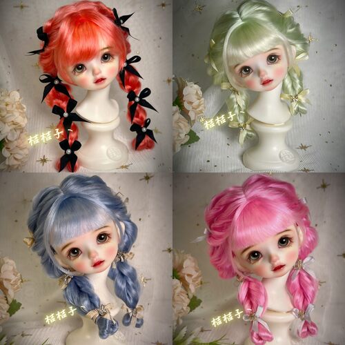 进口精梳马海毛发排小布/BJD6分娃发束blythe/ob11娃假发原毛羊毛 - 图3