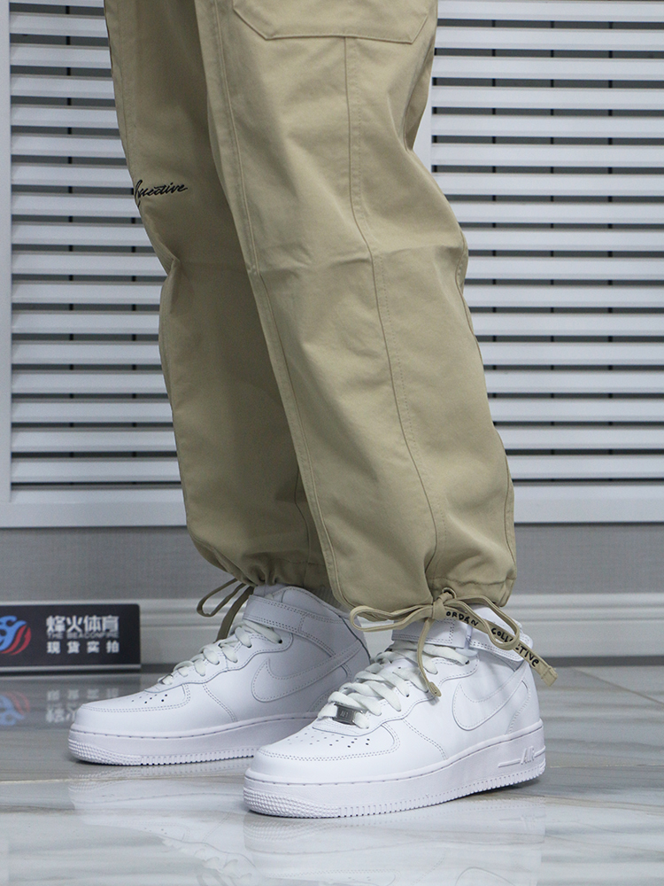 烽火 NIKE AIR FORCE 1 MID'07 AF1全白中帮复古板鞋 CW2289-111-图0