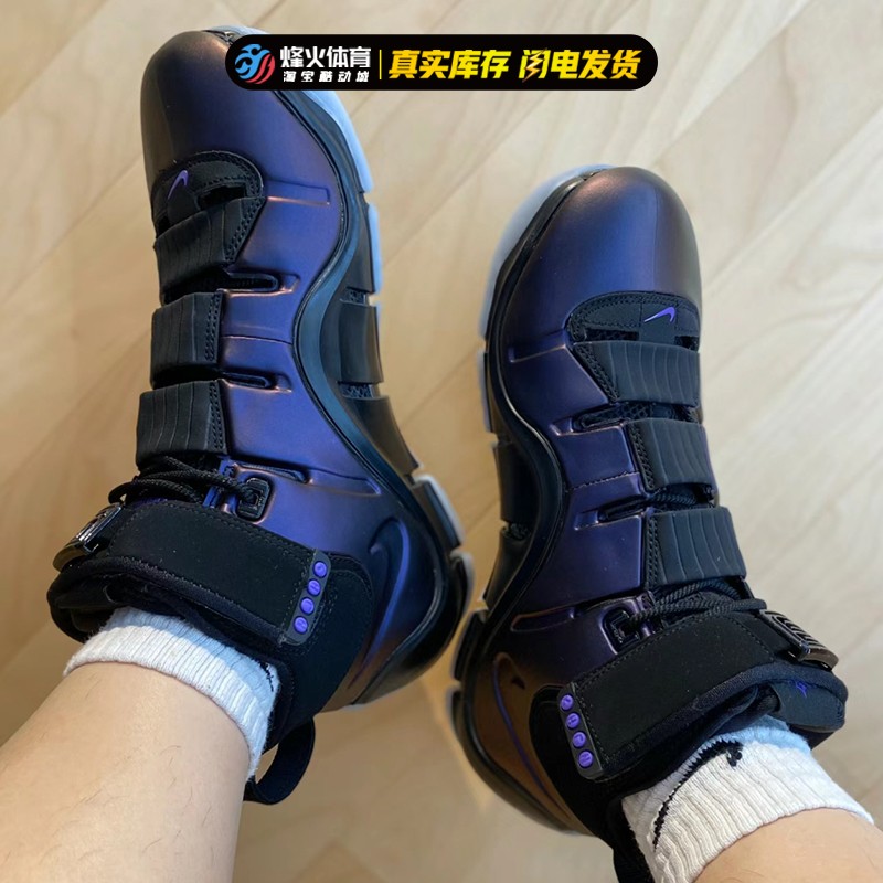 烽火Nike Lebron 4詹姆斯4 LBJ4黑紫中帮实战篮球鞋FN6251-001-图1