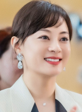 超闪锆石水滴耳环轻奢气质耳夹女