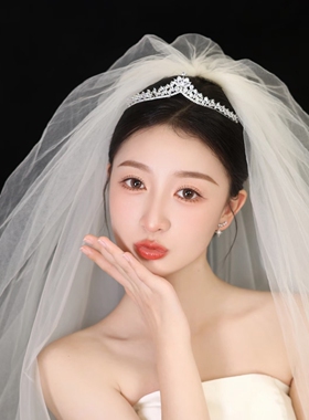 简约韩式新娘水钻锆石皇冠发饰闪