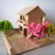 Ice cream stick small building handmade materials creativity