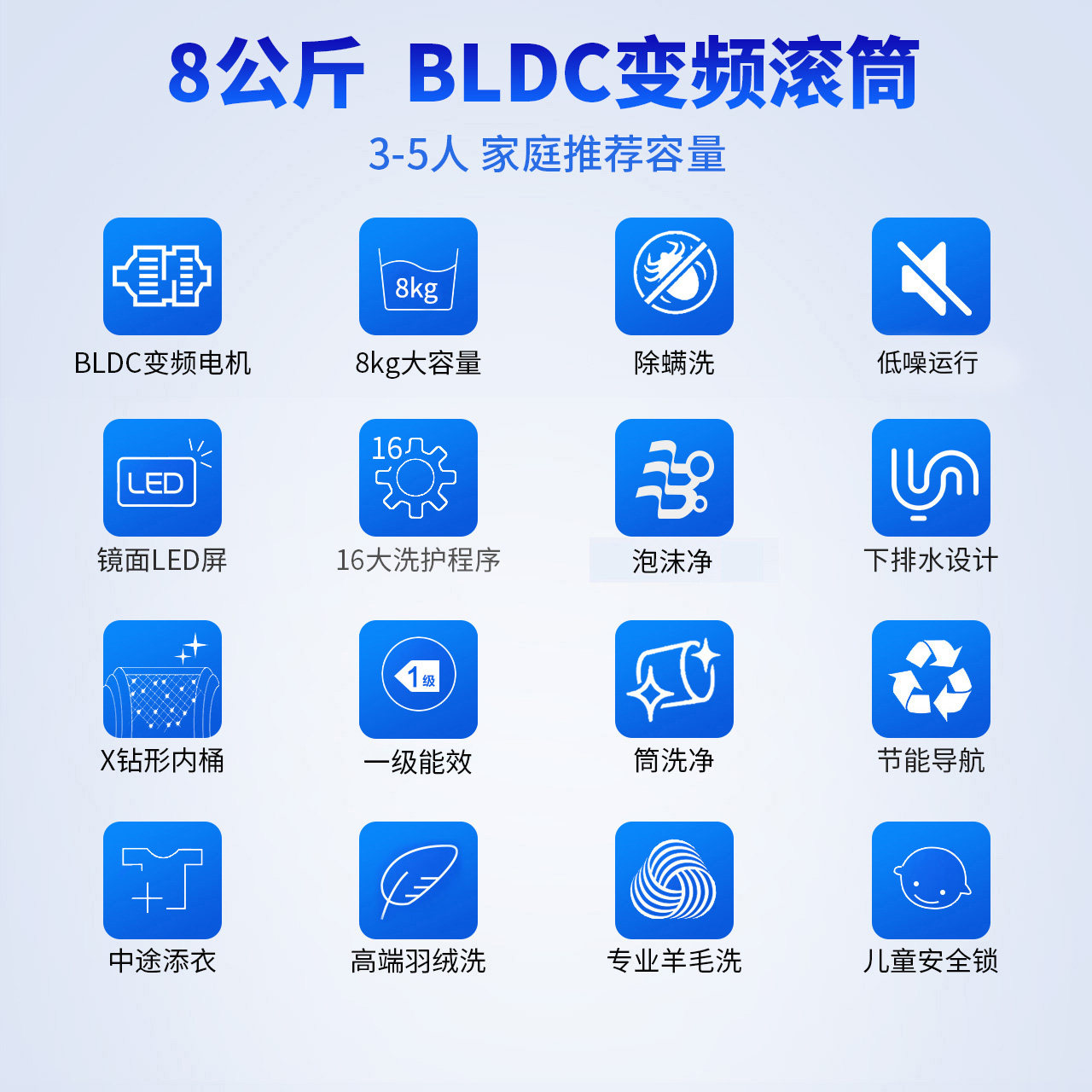 松下官方旗舰店新品8滚筒洗衣机 双优电器洗衣机