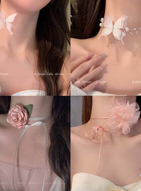 超仙蝴蝶项链女甜酷辣妹网红爆款锁骨链ins冷淡风气质百搭脖颈链