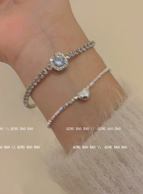 ins风韩国设计感爱心锆石手链女时尚轻奢气质百搭高级感手饰