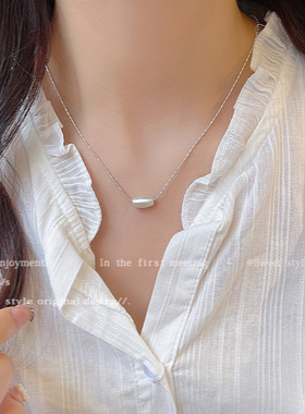 小豌豆吊坠简约项链2026年新款爆款潮冷淡风锁骨链小众设计感项饰