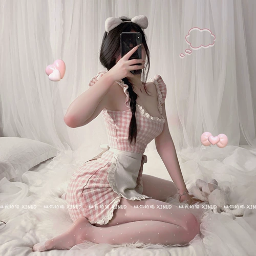 Розовый милый сексуальный комплект, японская мини-юбка, косплей