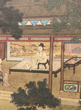 仇英昼锦堂图高清微喷复制