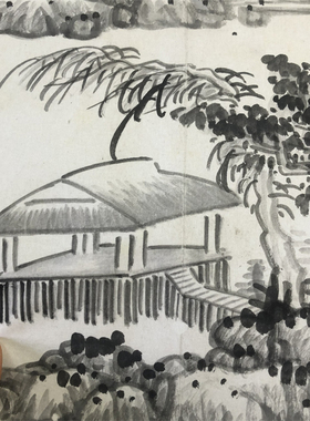 龚贤十二月山水画美国大都会
