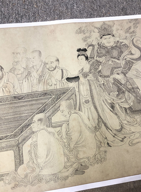 李公麟维摩演教图复制装饰画