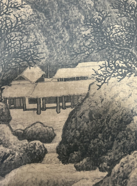北宋范宽雪景寒林图宋画高清