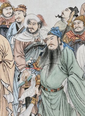 水浒一百零八将图卷高清复制