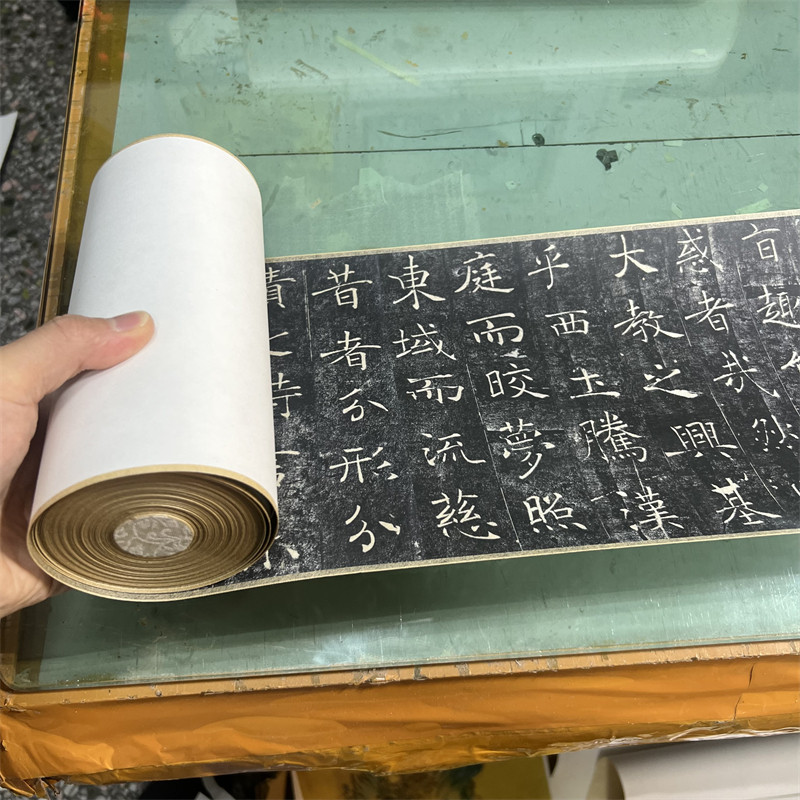 唐褚遂良雁塔圣教序楷书碑帖长卷布微喷复制书法字帖学习临摹范本