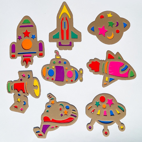 彩色pvc软玻璃纸a4光影游戏纸板材料包幼儿园儿童手工diy自制玩具