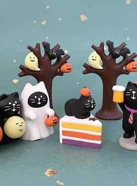 万圣节南瓜日式猫咪潮玩