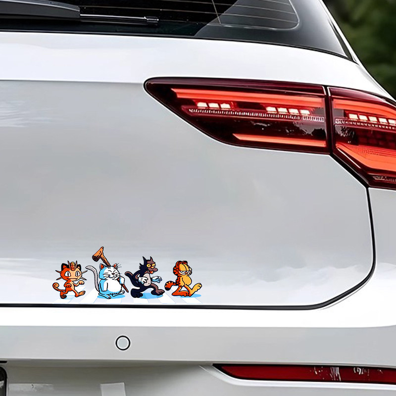 卡通可爱风动物过马路全车贴汽车装饰贴三角窗防水个性创意贴纸,淘宝优惠券,粉丝福利购,淘宝优惠卷