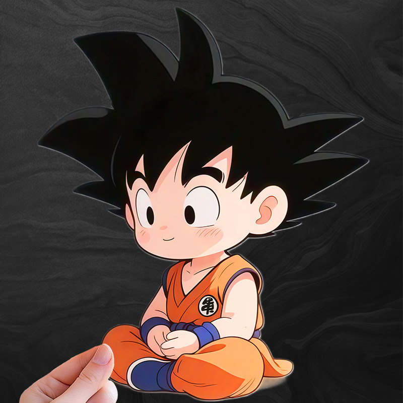 七龙珠小悟空打坐卡通动漫汽车装饰贴三角窗贴纸防水创意车身贴,淘宝优惠券,粉丝福利购,淘宝优惠卷