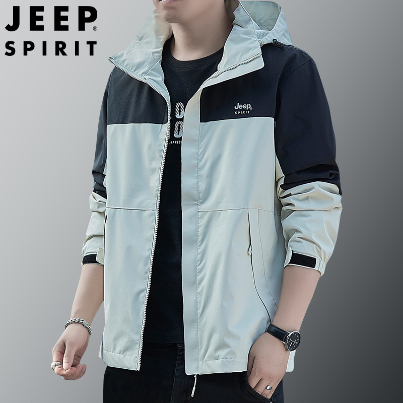 JEEP SPIRIT秋冬款男士潮流休闲时尚夹克户外外套JC7287-图1