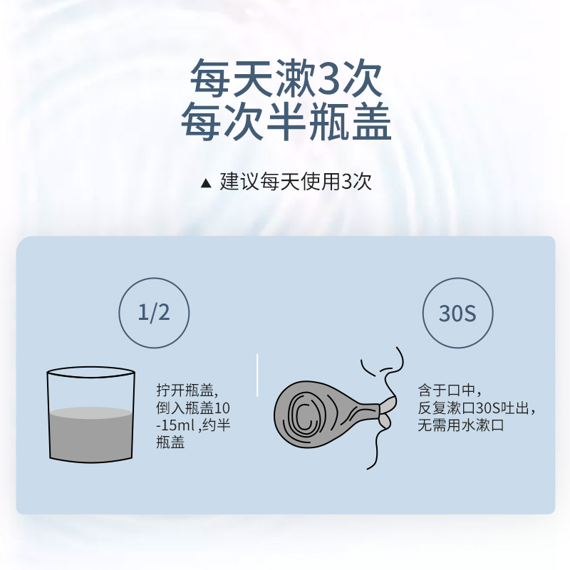 舒客官方旗舰店舒客舒克口腔抑菌漱口水无酒精便携口气清新簌口水100ml*4瓶3