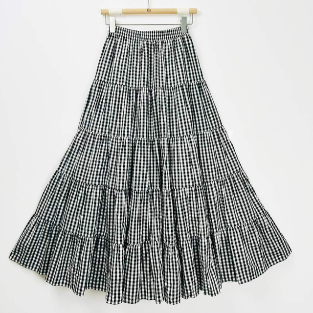 Pleated skirt, mid-length skirt, spring and summer slimming plaid skirt