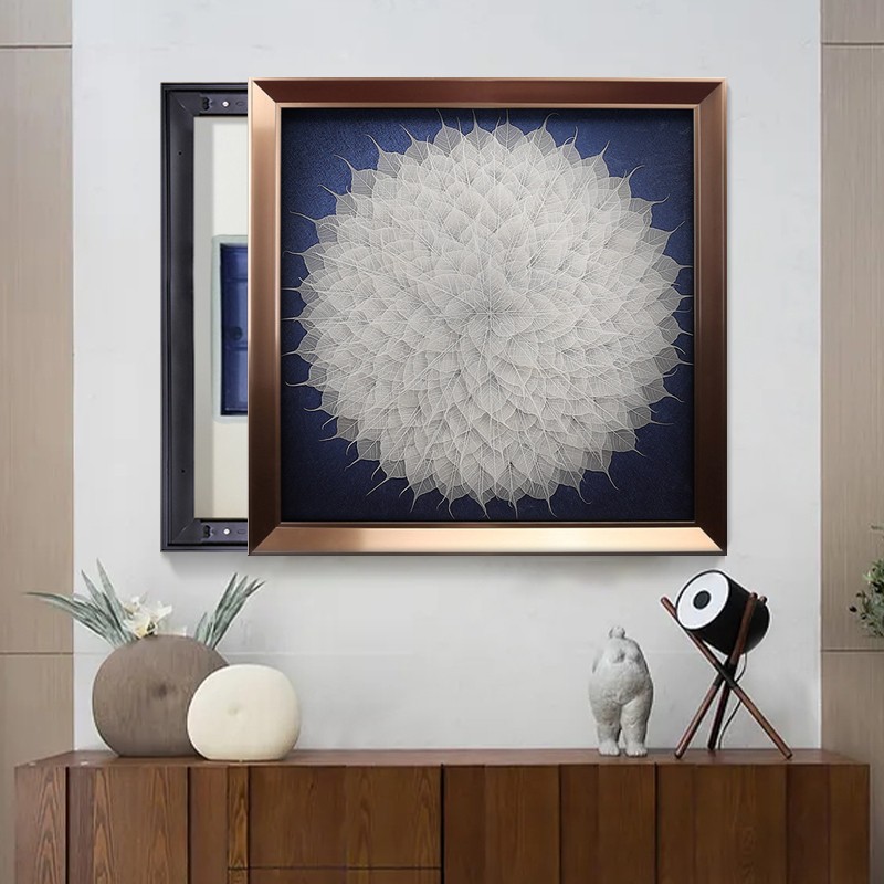 瑞杰 电表箱画《菩提树叶》推拉液压配电源画 遮挡开关立体装饰画,淘宝优惠券,粉丝福利购,淘宝优惠卷