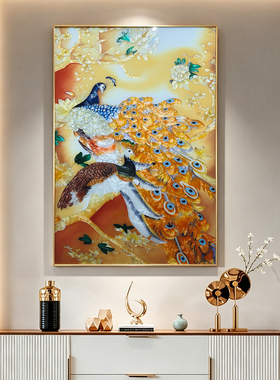 瑞杰珐琅彩画《金屏报瑞》