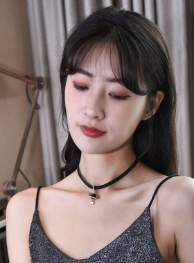 黑色性感锁骨短款脖子女颈带项链