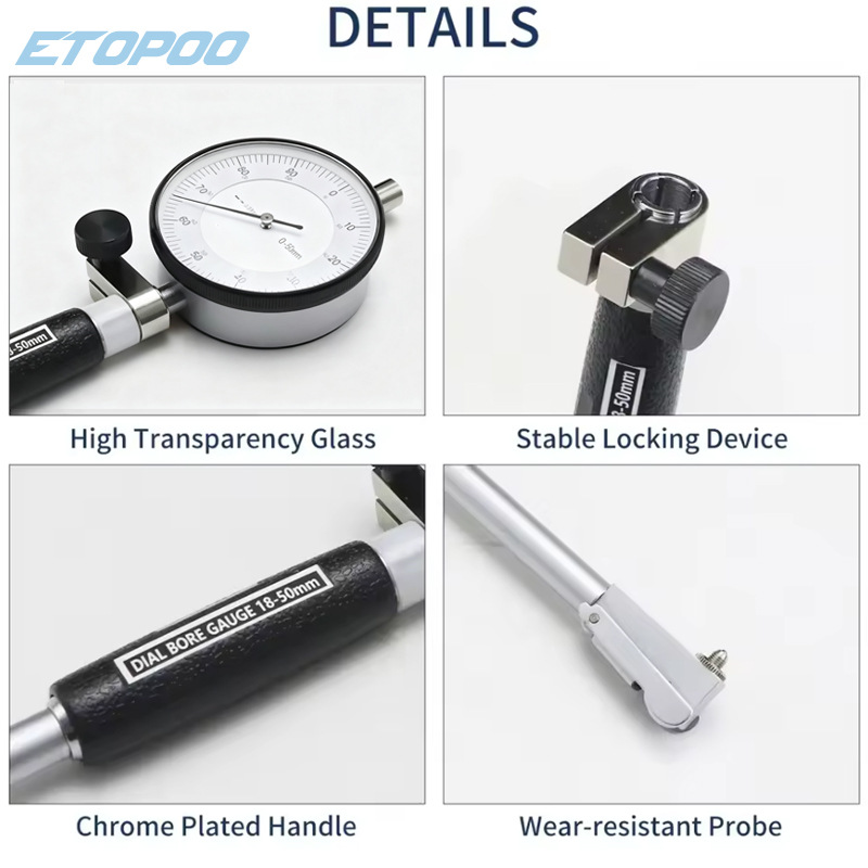 ETOPOO内径量表18-160MM测缸表百分表指示表 - 图2