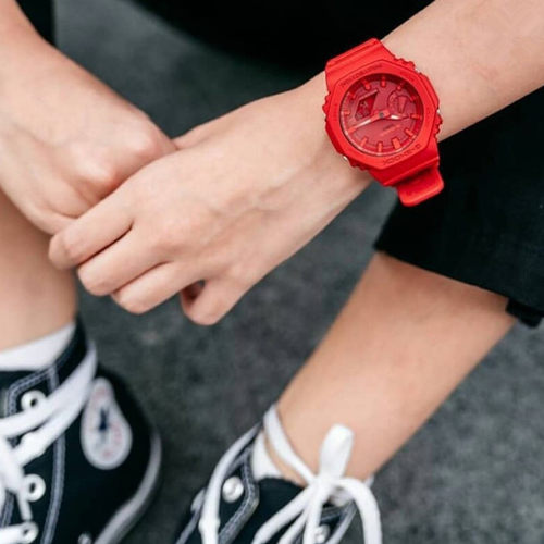 CASIO卡西欧G-SHOCK新款八角型手表男女防水GA-2100-4A/1A/1A1/VB - 图0