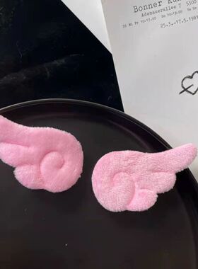 毛绒发夹天使翅膀圣诞发卡女侧边刘海夹可爱日系魔法少女小樱同款