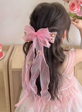 女童公主蝴蝶结飘带发带发夹